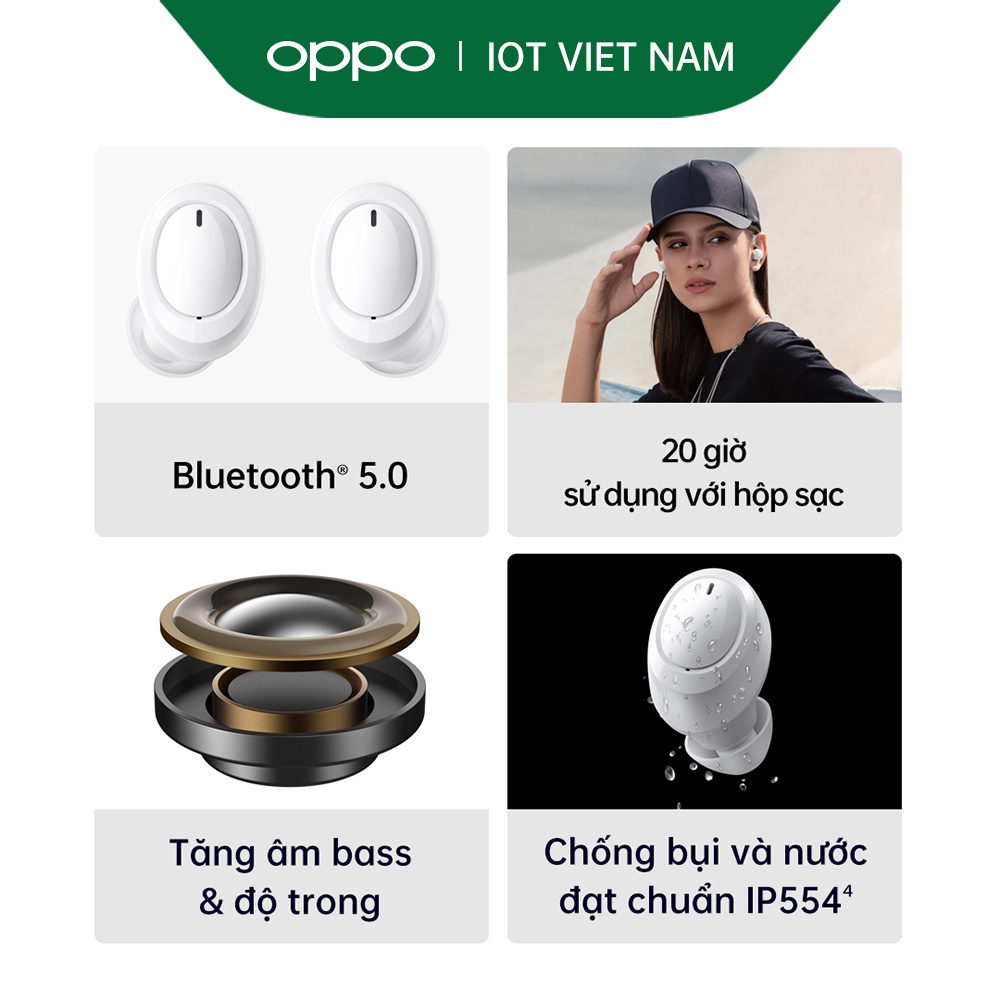 Tai nghe True Wireless Oppo Enco W11 - Hàng Chính Hãng