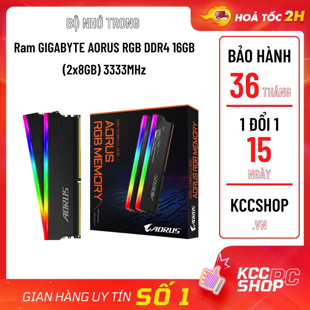Ram GIGABYTE AORUS RGB Memory DDR4 16GB  3333MHz