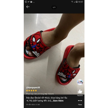 Dép siêu nhân supermen cho bé trai hàng thái lan size từ 26-36