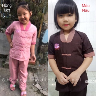 Đồ Lam Đi Chùa Cho Bé # Mẫu La Hán Phối Bé # Đồ Bộ Bé # Quần Áo