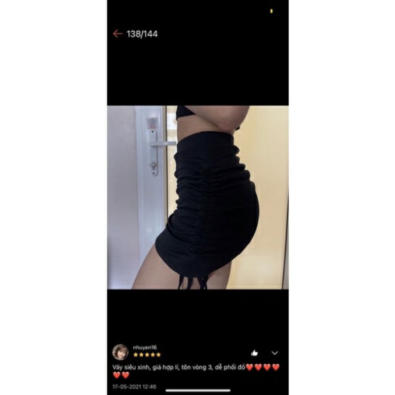 Chân váy rút dây 2 bên có kèm quần trong chất thun borip siêu đẹp | BigBuy360 - bigbuy360.vn