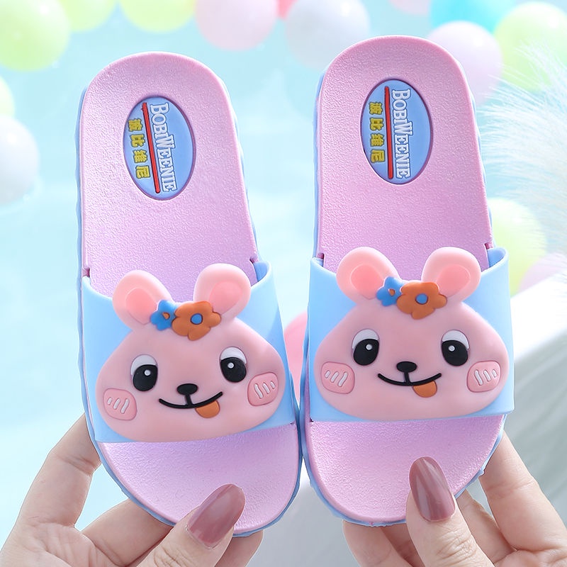 Dép Đi Trong Nhà Đế Mềm Chống Trượt Họa Tiết Hoạt Hình Cho Bé Gái