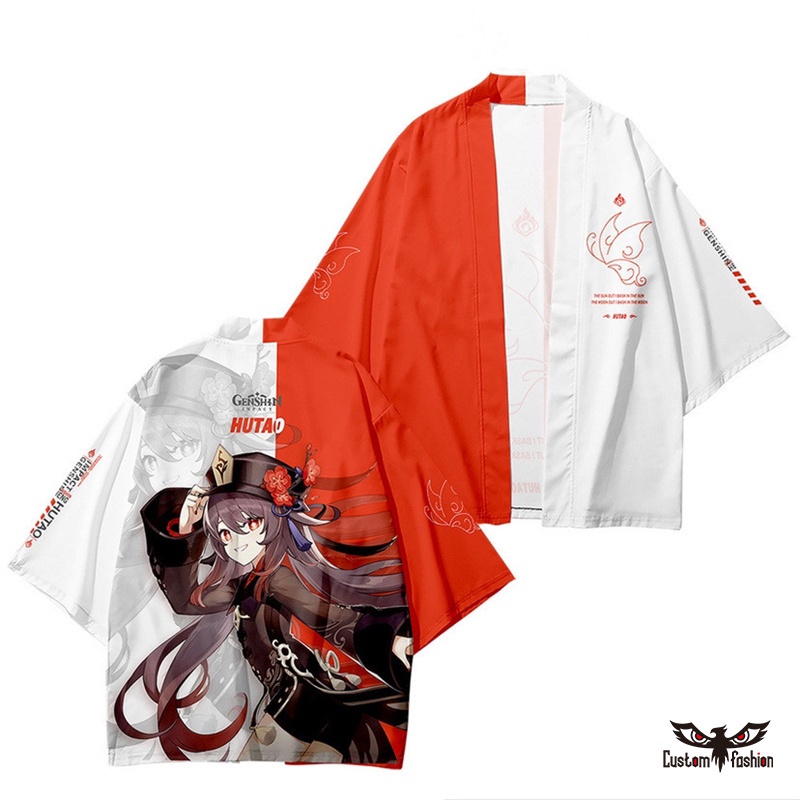 Áo Khoác Kimono Keqing Klee Fischl Eula Hutao Phong Cách Đường Phố Nhật Bản Dành Cho Nam Và Nữ