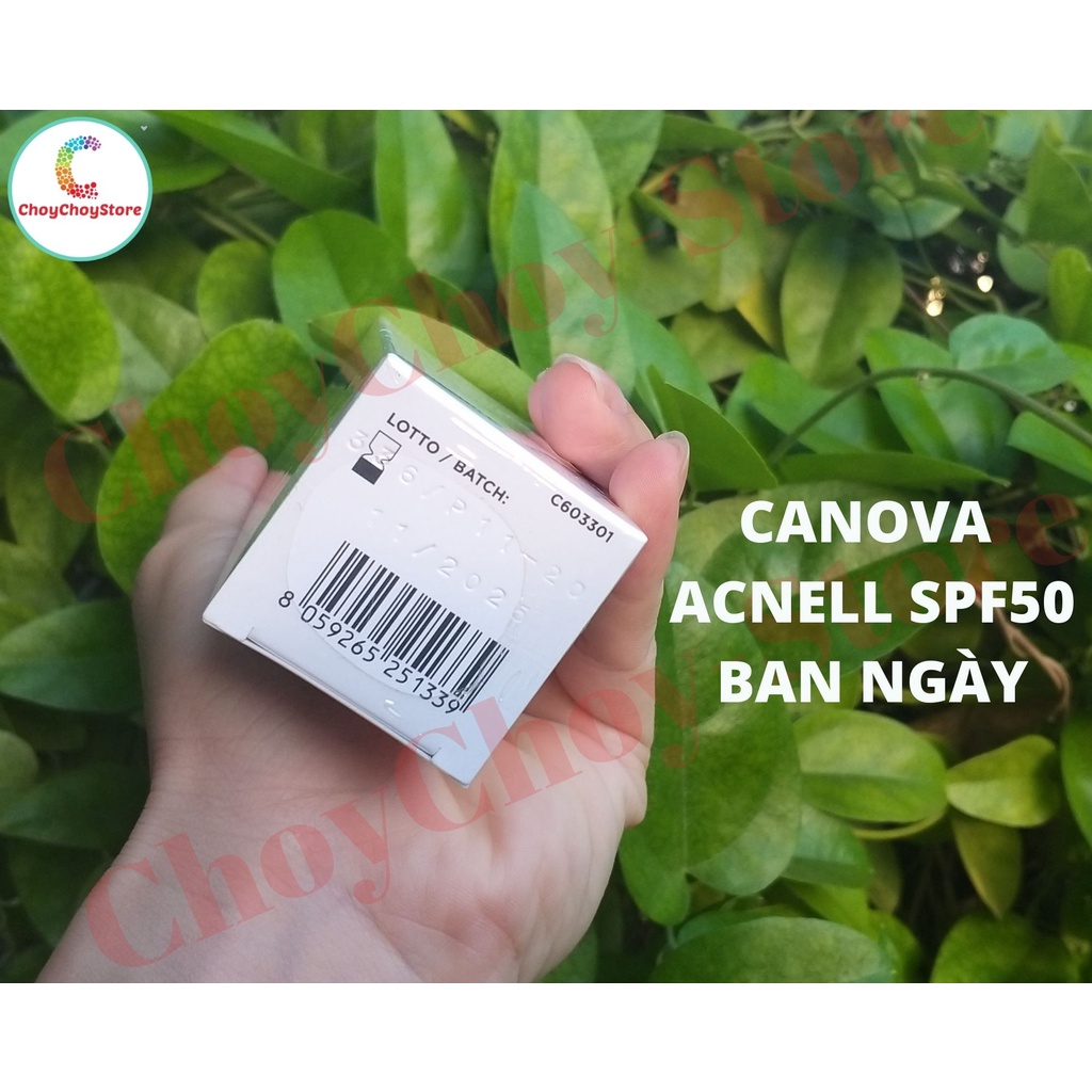 [TEM CTY] CANOVA Acnell &amp; Acnell 50+ (50mL) - Kem ngừa mụn ban đêm / ngày dành cho da mụn, nhạy cảm