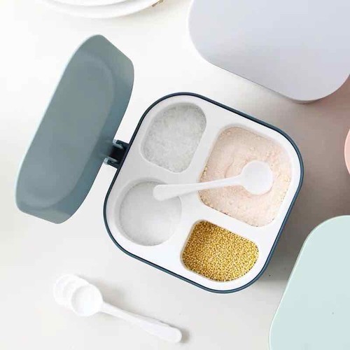 Hộp đựng gia vị có nắp kèm thìa