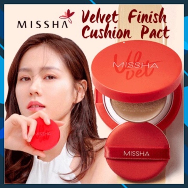 Phấn Nước  FREESHIP  Phấn Che Phủ Missha Velvet Finish Cushion SPF50+ PA+++ Phấn Nước Mẫu Mới Che Phủ Mỏng Mịn Cấp Ẩm