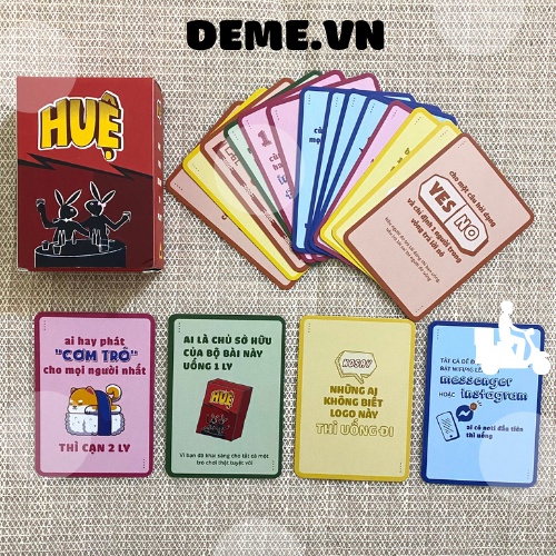 Bài huệ drinking game thử thách xả stress cho nhóm bạn trên bàn nhậu cực hấp dẫn và vui vẻ đỏ