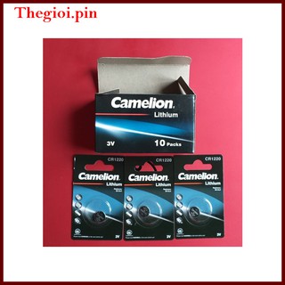[BỘ 10 VỈ ] Pin nút áo CR1220 Lithium (3V), Pin Camelion, Pin cúc áo