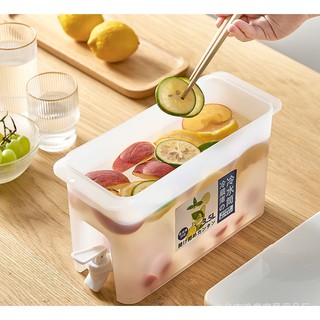 Bình nước 3.5L có vòi, bình nước có vòi nhựa PP để tủ lạnh tiện dụng cao cấp an toàn