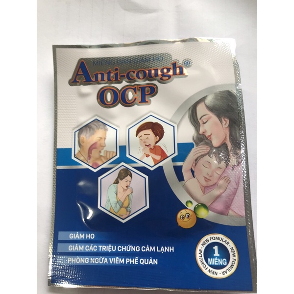 Miếng dán ho Anti-Cough OCP(hàng chính hãng)(trẻ em trên 6 tháng tuổi,phụ nữ có thai dùng được) anti cough