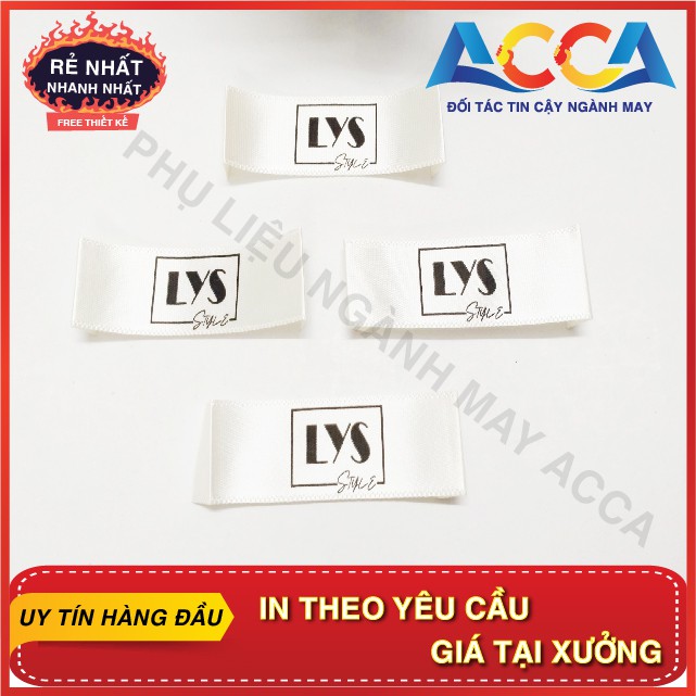 [Nhận In nhãn quần áo theo thiết kế] Mác lụa gắn quần áo đẹp, in nhanh giá tốt_Dành cho thương hiệu riêng của bạn