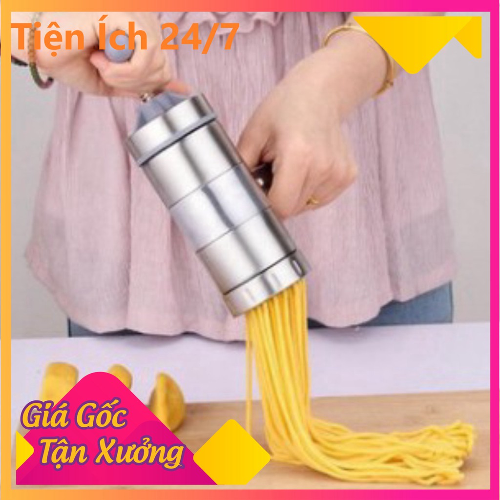 Máy Làm Bún, Mỳ Tươi Tại Nhà Bằng Inox, Tặng Kèm Bộ 5 Size Bún - [Tiện Ích 24/7]