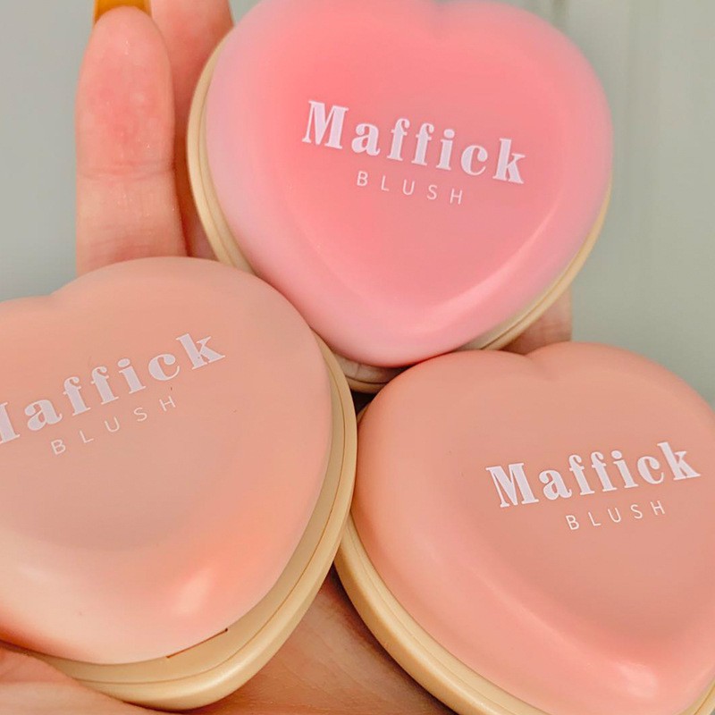 Phấn má hồng Maffick blush hộp thiếc hình tim