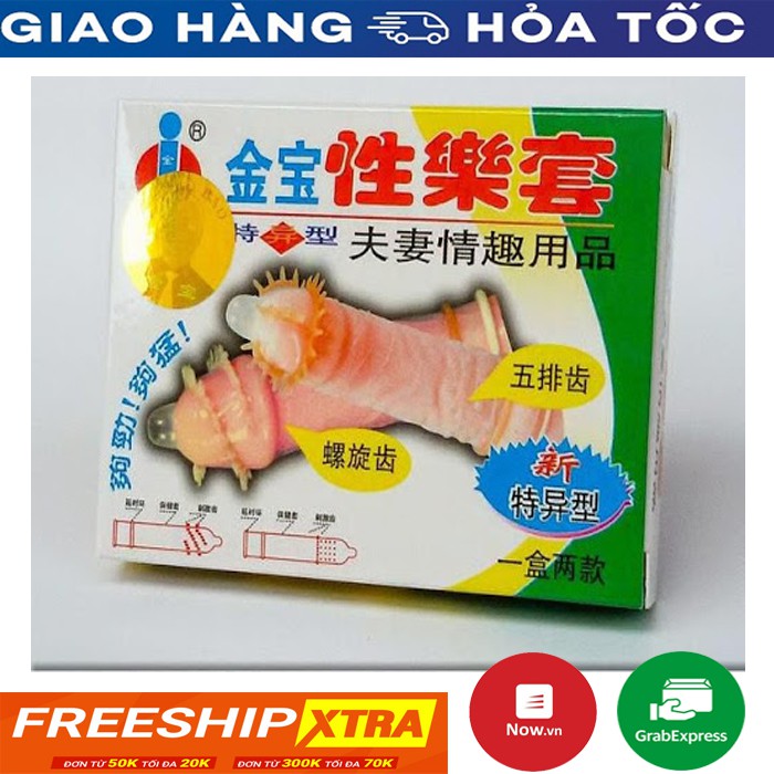 Bao Cao Su Gold-Gai 2s Japanese gia tăng cảm giác cho nữ khi yêu với vòng gai xoắn quanh bao