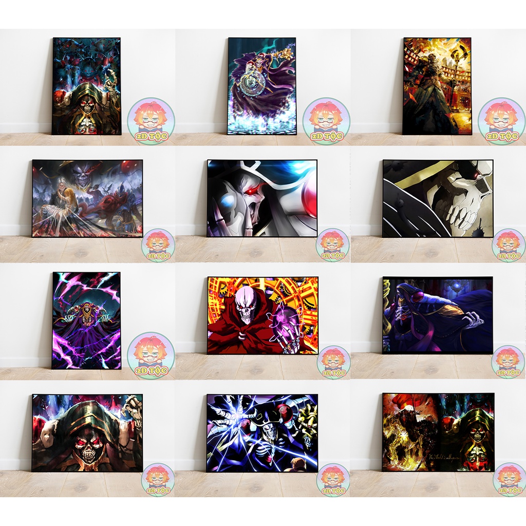 TRANH POSTER A3 AINZ OOAL GOWN (2) ANIME MANGA OVERLORD CHẤT LIỆU GIẤY CAO CẤP - 2D TỘC SHOP