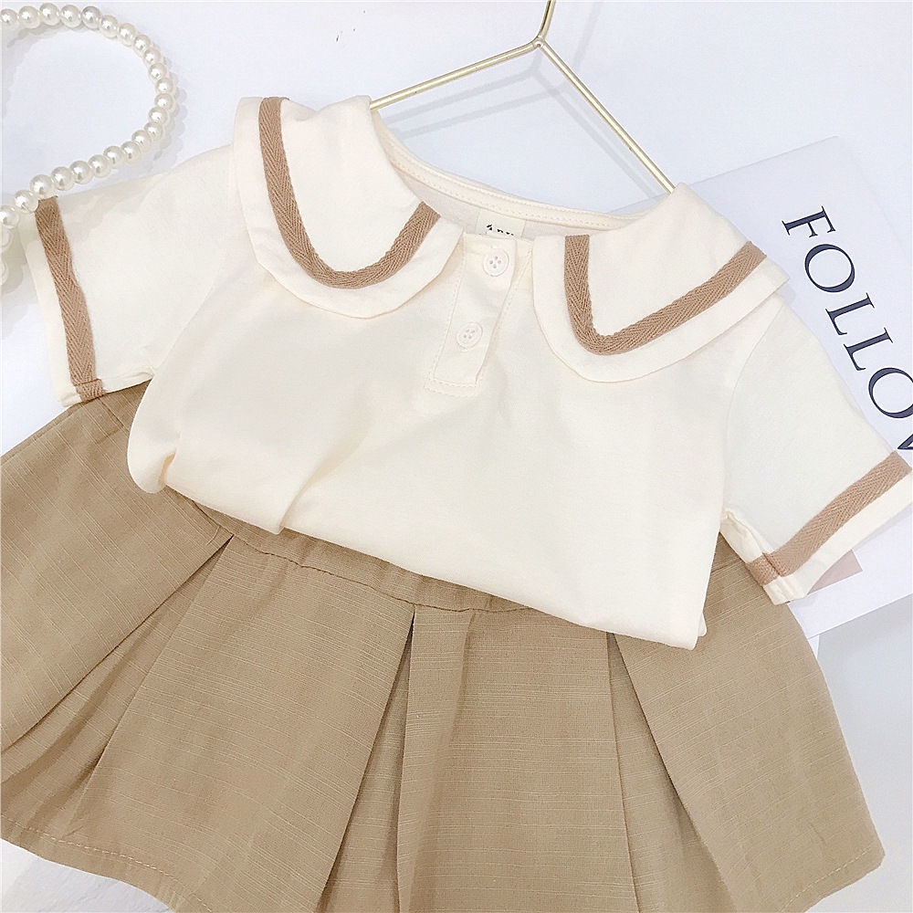 Set Áo 2 Dây + Chân Váy Ngắn Thời Trang Cho Bé Gái