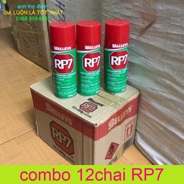 Combo 12 Chai Dầu Bôi Trơn Chống Rỉ Sét RP7 150g -300g