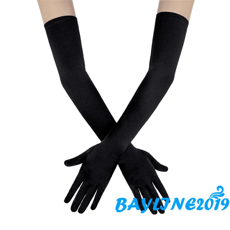 Găng Tay Dài Hở Ngón Màu Sắc Thời Trang Cho Nữ