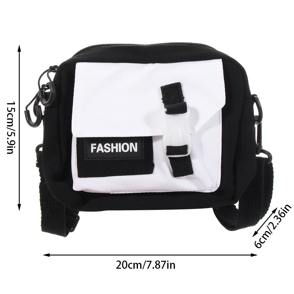 Túi đeo chéo canvas màu trơn dễ thương MIHAN1