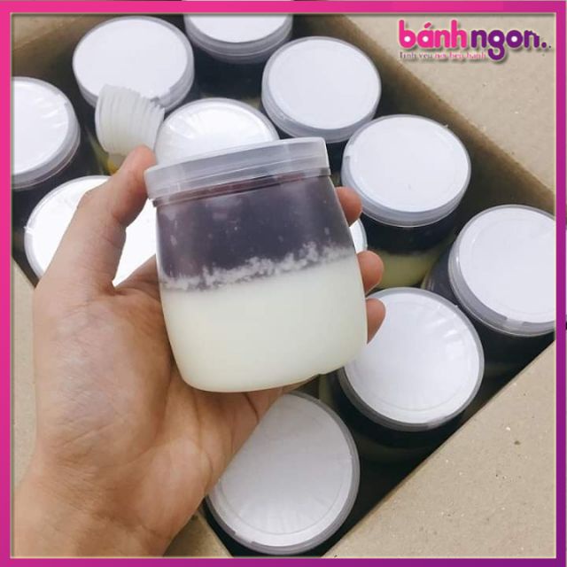 Combo 10 Hũ Làm Sữa Chua Lọ Đựng Kem Caramen Có Nắp Đậy Nhựa 120ml Dày Dặn