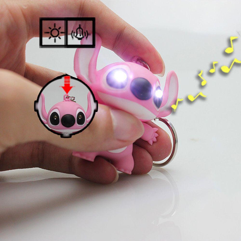 LANFY Móc Khóa Hình Stitch Hoạt Hình Lấp Lánh Dành Cho Cặp Đôi