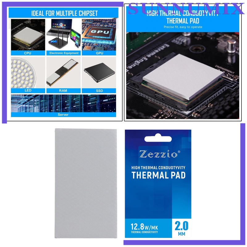 Tấm Đệm Nhiệt Mềm Mại An Toàn Không Dẫn Nhiệt Độ Cao 0.5 / 1 / 1.5 / 2 / 3mm Cho Laptop PC GPU / CPU / LED