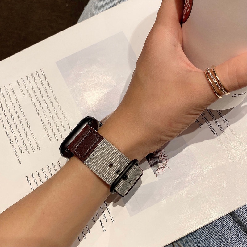 Dây Đeo nylon Chất Lượng Cao Cho Đồng Hồ Thông Minh apple watch 44mm 40mm 42mm 38mm 41mm 45mm iwatch series 3 5 se 6 7