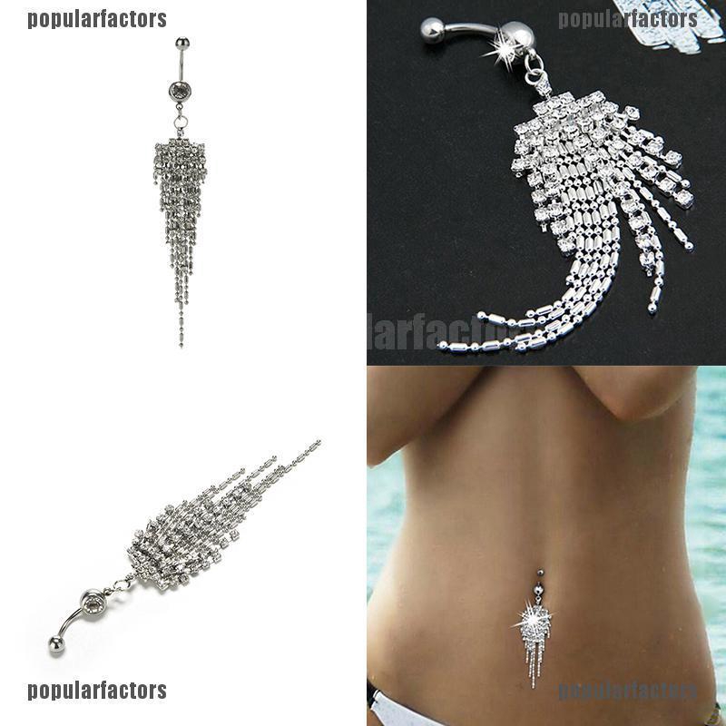 Khuyên Rốn Dạng Tua Rua Đính Đá Thời Trang