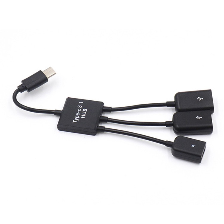 Bộ Chia 3 Cổng Usb 2.0 Otg Hub Type-C / Micro Cho Trò Chơi Pubg