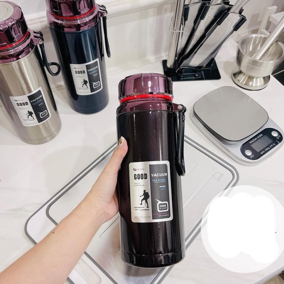 BÌNH GIỮ NHIỆT INOX CAO CẤP L7 NẮP KIỂU MỚI 1200ML-1500ML NHIỀU MÀU