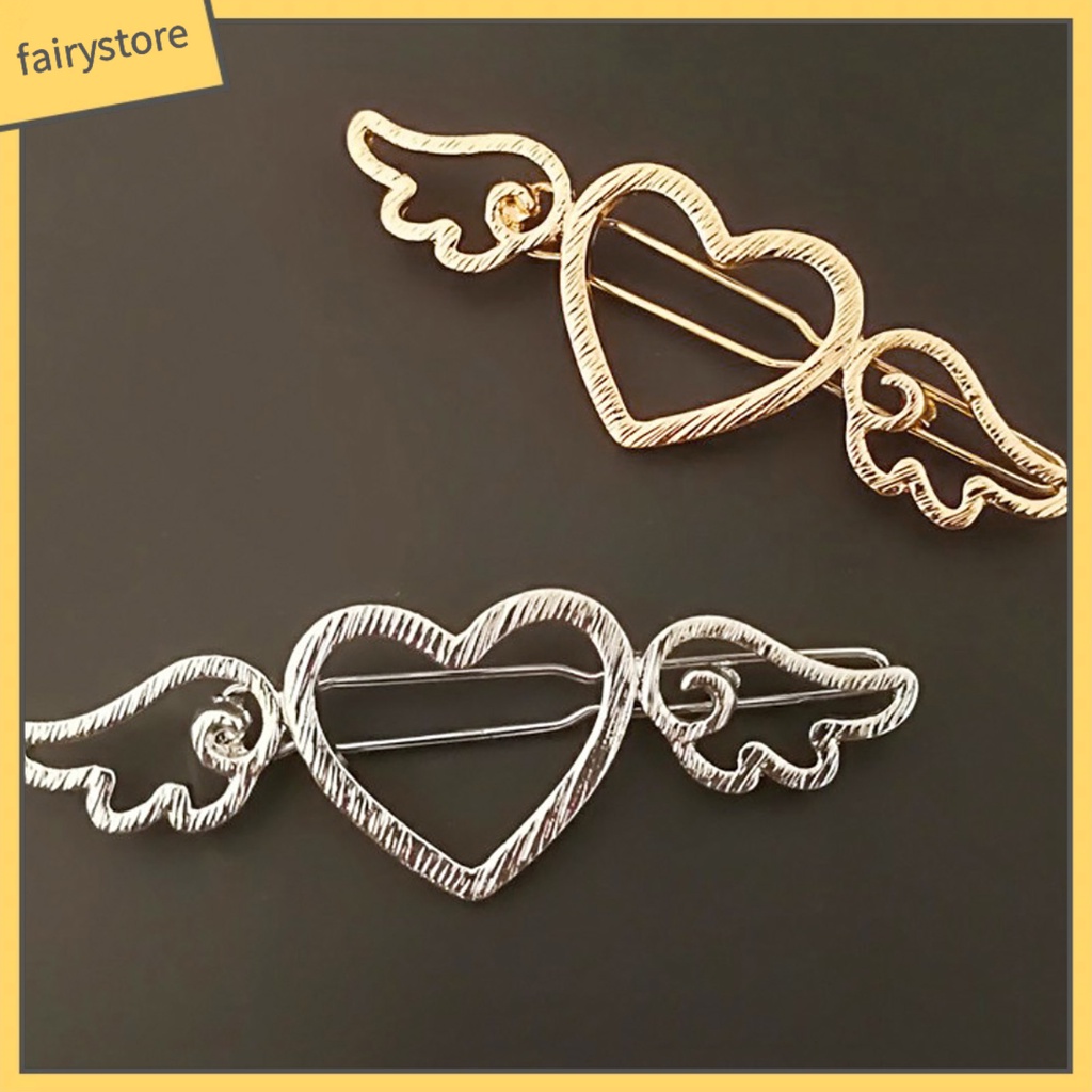 Kẹp Tóc Hình Cánh Thiên Thần Trái Tim Phong Cách Cổ Điển