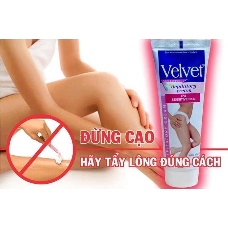 Kem Tẩy Lông Velvet Sensitive Nga 100ml key4 | BigBuy360 - bigbuy360.vn