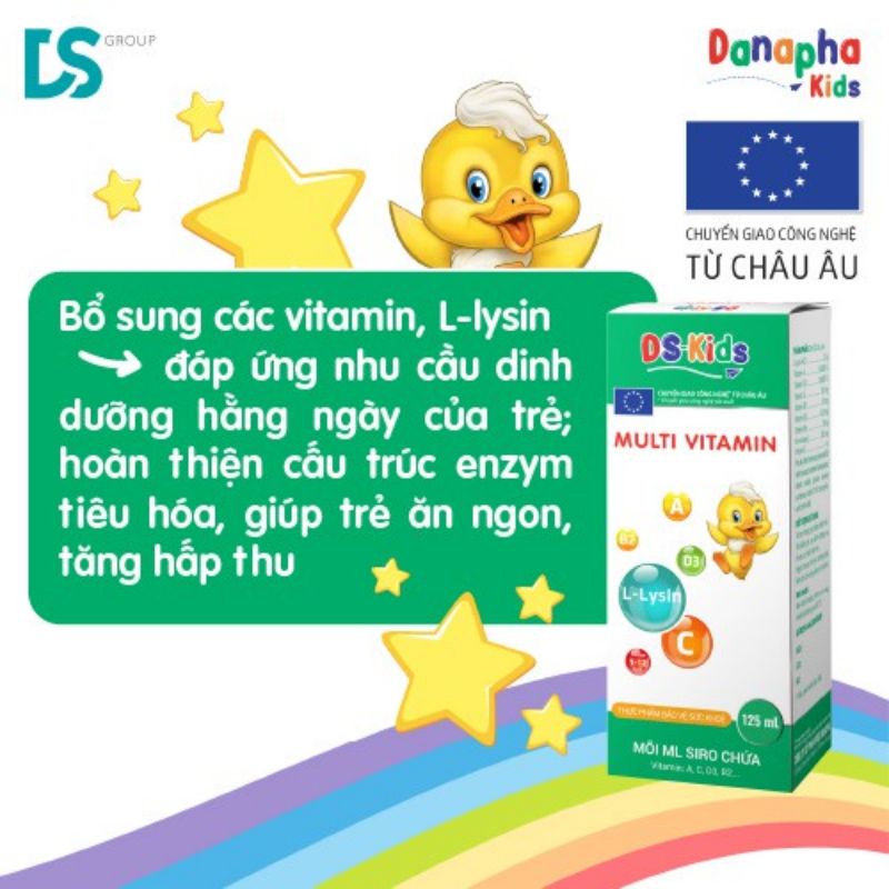 Siro Multi Vitamin DS-Kids  - Bổ sung Vitamin và giúp ăn ngon miệng