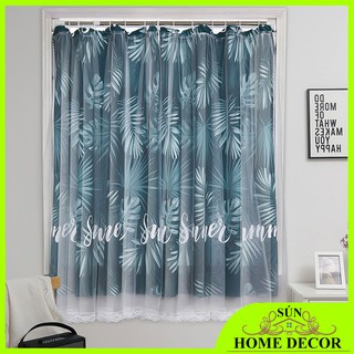 [MẪU ĐẸP- GIÁ RẺ] Rèm cửa dạng lá cây thanh kính thiên văn dễ dàng lắp đặt mà không cần đục lỗ phòng ngủ bằng vải 2 lớp