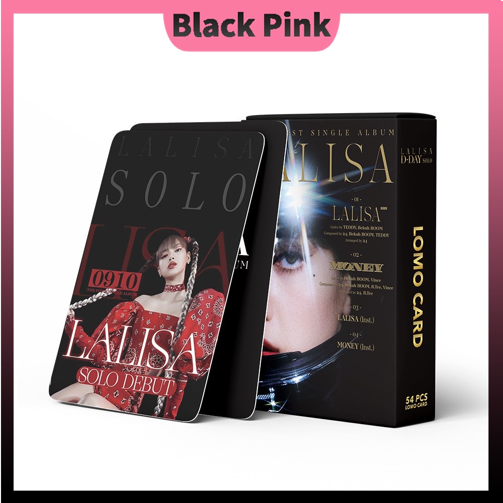 【BLACK PINK】LISA solo album ảnh thẻ ảnh lomo card 54 cái / bộ card lisa