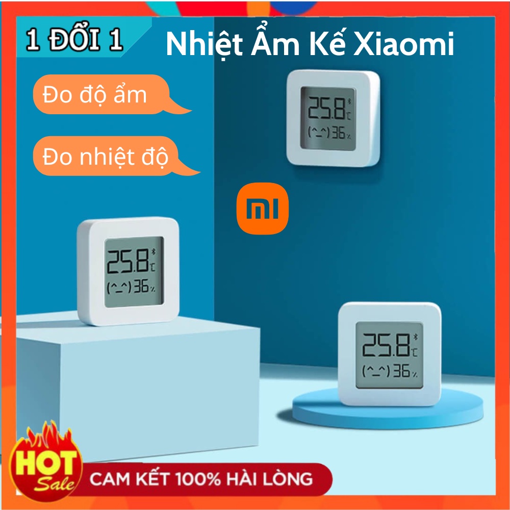 Nhiệt ẩm kế điện tử Xiaomi ,máy đo  nhiệt độ độ ẩm điện tử gia đình Xiaomi  Mijia - Cảm biến nhạy - Hàng chính hãng