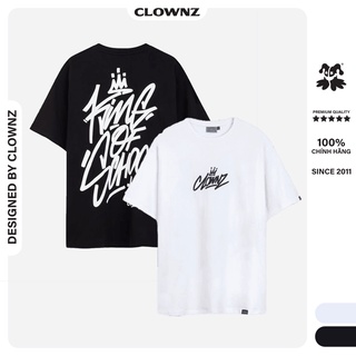 Áo thun tay lỡ local brand Clownz King of school phông cổ tròn form rộng cotton unisex nam nữ