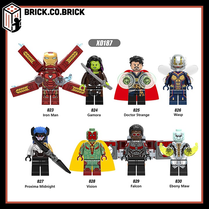 Lego Siêu Anh Hùng Non Đồ Chơi Lắp Ráp Super Hero Marvels Avengers Vision Wasp Doctor Strange Ebony Proxima X0187