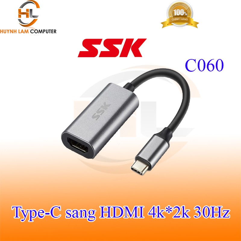 Đầu chuyển Type C sang HDMI SSK C060 4k*2k 30Hz - Hàng chính hãng