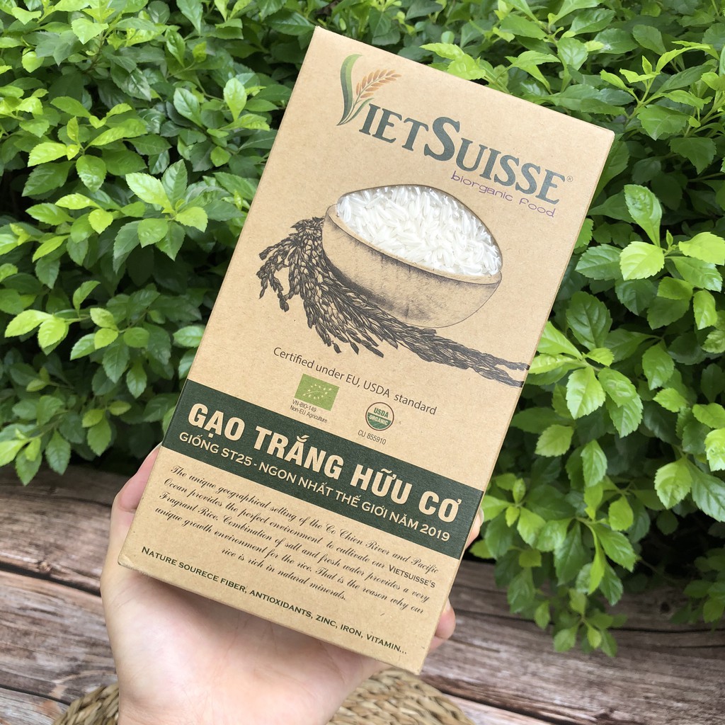 Gạo hữu cơ VietSuisse các loại-gạo tím, gạo lứt, gạo trắng xát dối và gạo trắng 1kg | BigBuy360 - bigbuy360.vn