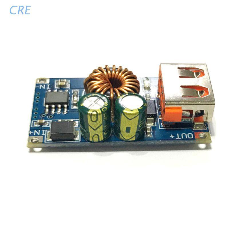 CRE  DC 6V-32V To 5V Step-down Power Supply Module USB DC QC3.0 Quick Charge Board For Mobile Phone