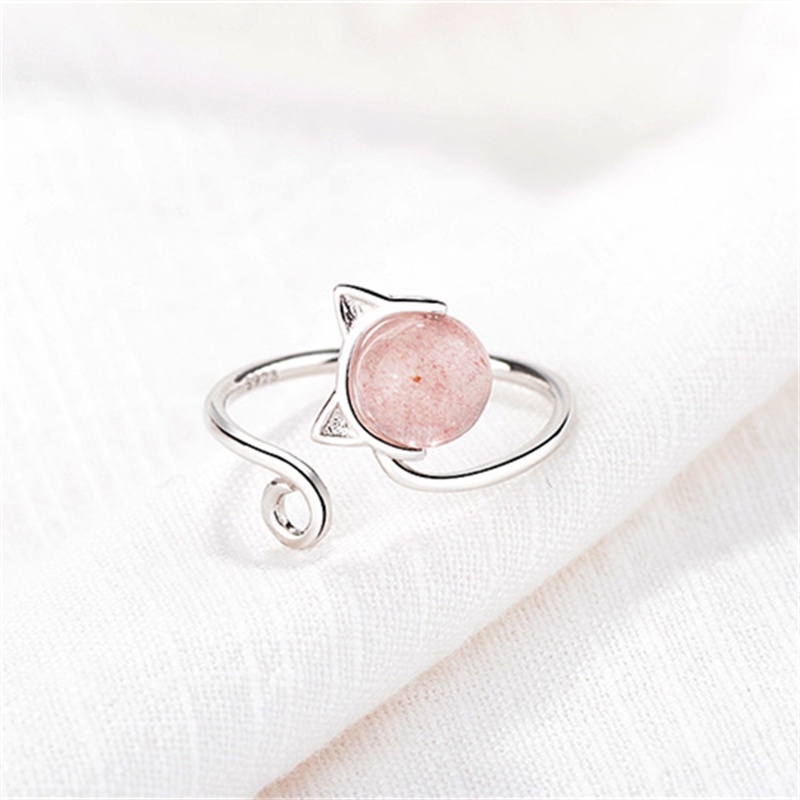 Nhẫn Đeo Tay F798 Họa Tiết Trái Tim/ Dâu Tây/ Mèo Dễ Thương Thời Trang Cho Nữ