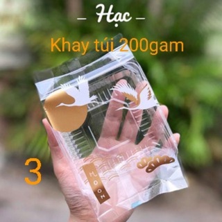 100 khay túi đựng bánh trung thu 150g mẫu Hạc