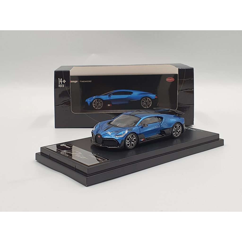 Xe Mô Hình Bugatti Divo 1:64 Bburago ( Xanh Kim Loại )