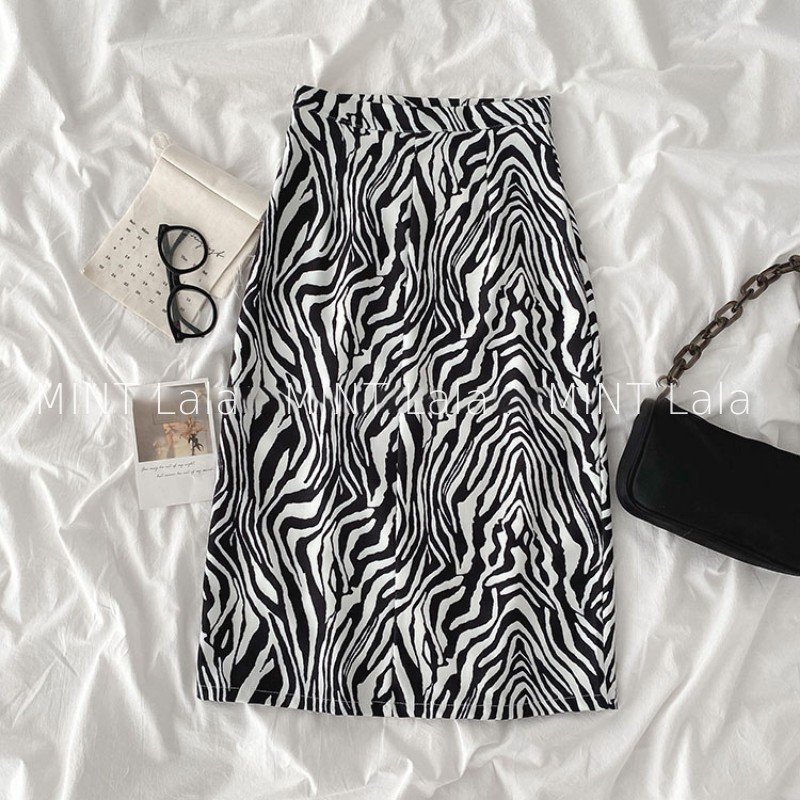 Chân Váy Ngựa Vằn Dài Xẻ Tà Khí Chất Khóa Kéo Hông | BigBuy360 - bigbuy360.vn