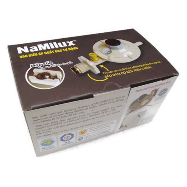 Van điều áp ngắt gas tự động Namilux NA 337S (CHÍNH HÃNG) + Dây gas hàn quốc + 02 cổ xiết