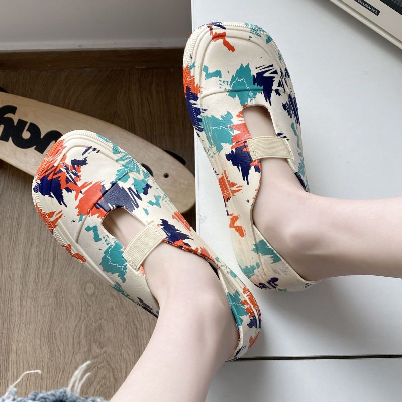 Ủng Đi Mưa Cổ Thấp Chống Trượt Thời Trang Mùa Hè