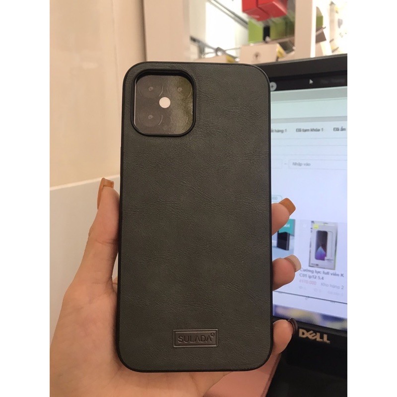 Ốp lưng Sulada da cho iPhone 12 Mini/ 12/ 12 Pro/ 12 Pro Max Viền dẻo chống sốc chính hãng