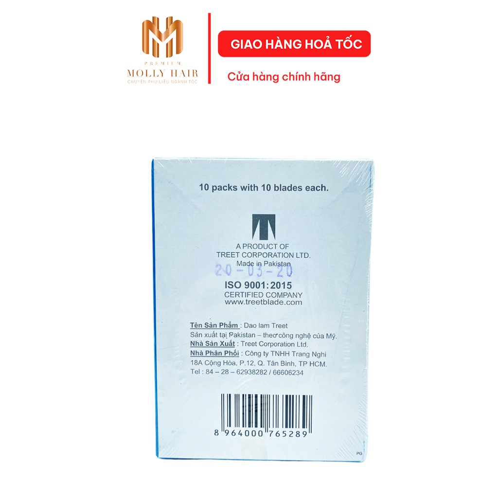 Dao Lam Treet Mollyhair Xanh 100 Lưỡi