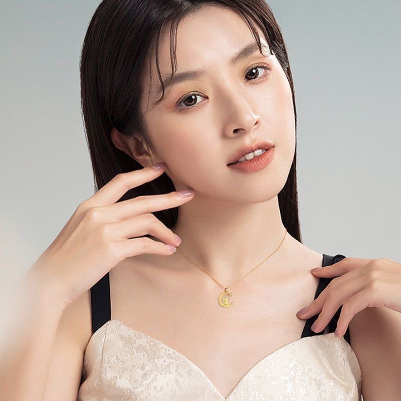 Dây Chuyền Mặt Thỏ Phục Hưng Cổ Điển Kiểu Mới